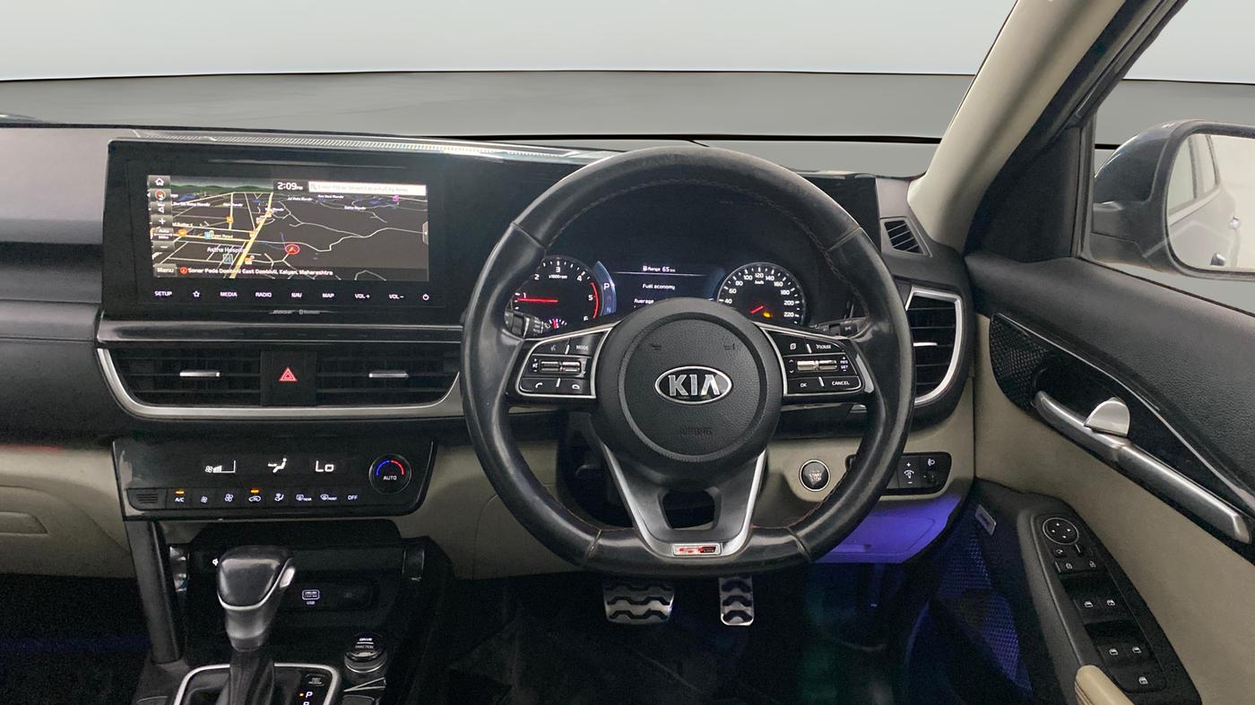 2020 KIA SELTOS GTX PLUS AT 1.5 DIESEL, Diesel, Automatic, 1,41,405 km, Steering Wheel Close Up