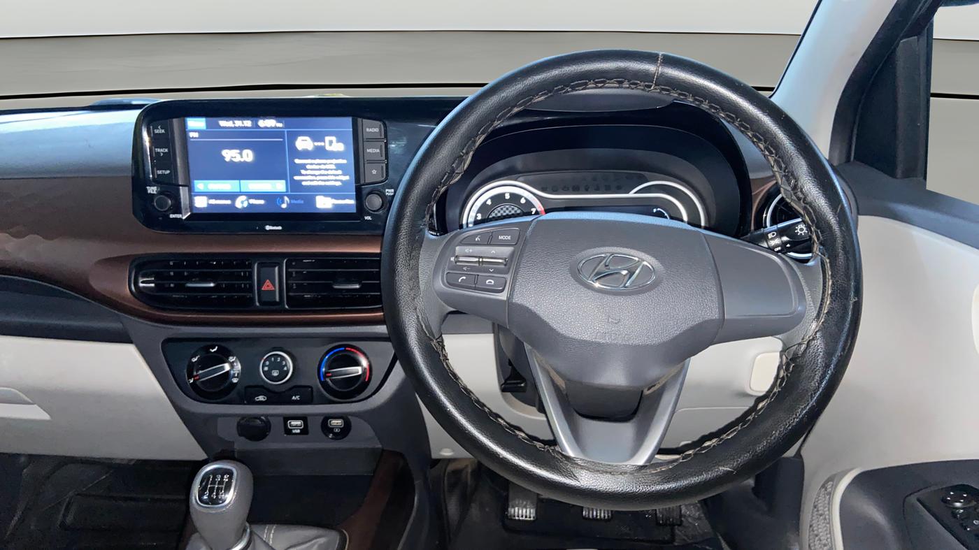 2021 Hyundai AURA SX 1.2, Petrol, Manual, 13,258 km, Steering Wheel Close Up