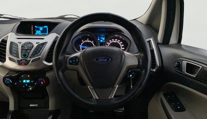 2014 Ford Ecosport TITANIUM 1.5L DIESEL, Diesel, Manual, 1,32,516 km, Steering Wheel Close Up