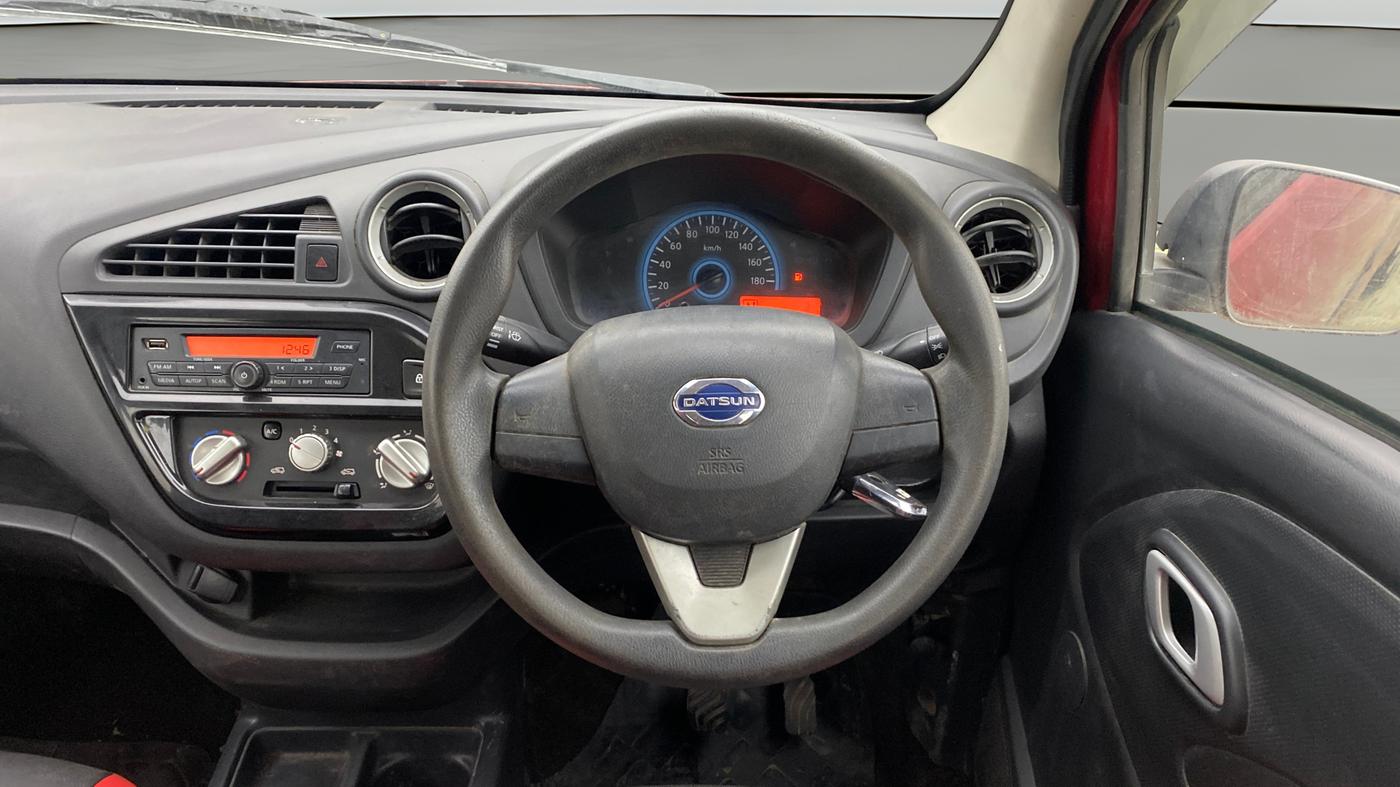 2019 Datsun Redi Go S 1.0 AMT, Petrol, Automatic, 37,995 km, Steering Wheel Close Up