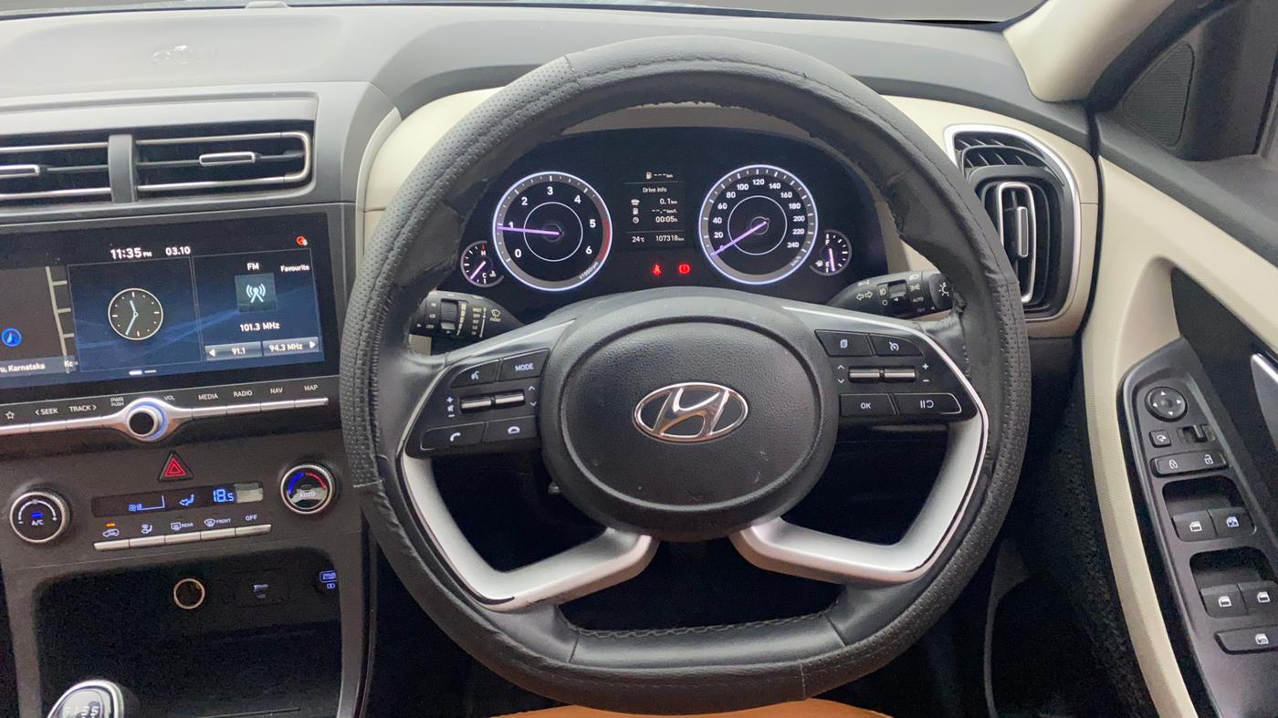 2021 Hyundai Creta SX 1.5 DIESEL, Diesel, Manual, 1,07,434 km, Steering Wheel Close Up