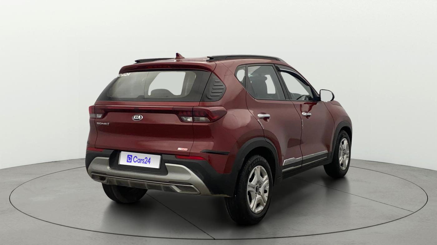 2020 KIA SONET HTX 1.0 IMT, Petrol, Manual, 17,607 km, Right Back Diagonal