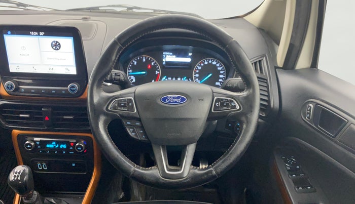 2019 Ford Ecosport TITANIUM 1.5L SPORTS(SUNROOF) DIESEL, Diesel, Manual, 1,03,640 km, Steering Wheel Close Up