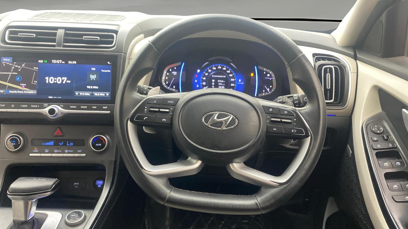 2021 Hyundai Creta SX (O) AT 1.5 DIESEL, Diesel, Automatic, 1,05,005 km, Steering Wheel Close Up