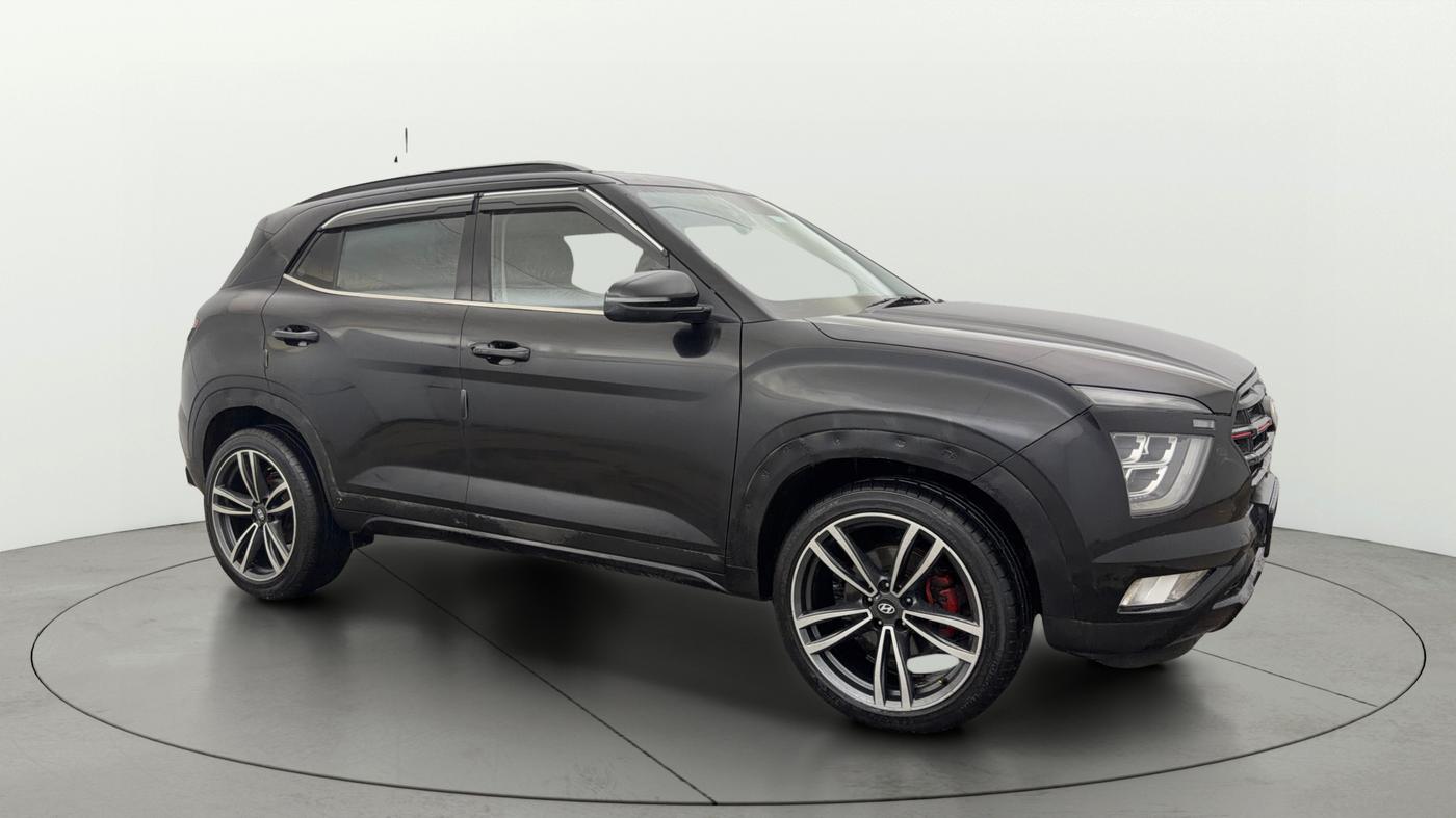 2023 Hyundai Creta SX (O) 1.5 Diesel AT Knight Edition, Diesel, Automatic, 72,509 km, Right Front Diagonal