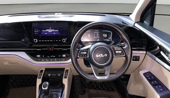 2022 KIA CARENS LUXURY PLUS 1.4 PETROL 7 STR, Petrol, Manual, 28,087 km, Steering Wheel Close Up