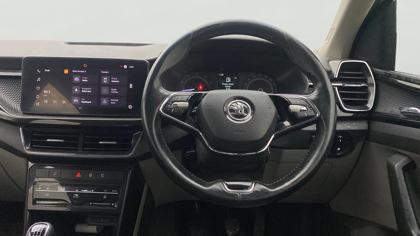 2021 Skoda KUSHAQ STYLE 1.0L TSI MT, Petrol, Manual, 1,02,904 km, Steering Wheel Close Up