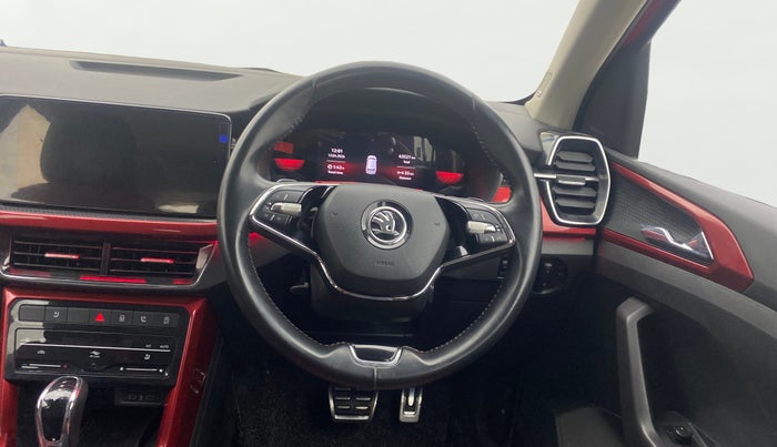 2023 Skoda KUSHAQ MONTE CARLO 1.0L TSI AT, Petrol, Automatic, 43,486 km, Steering Wheel Close Up