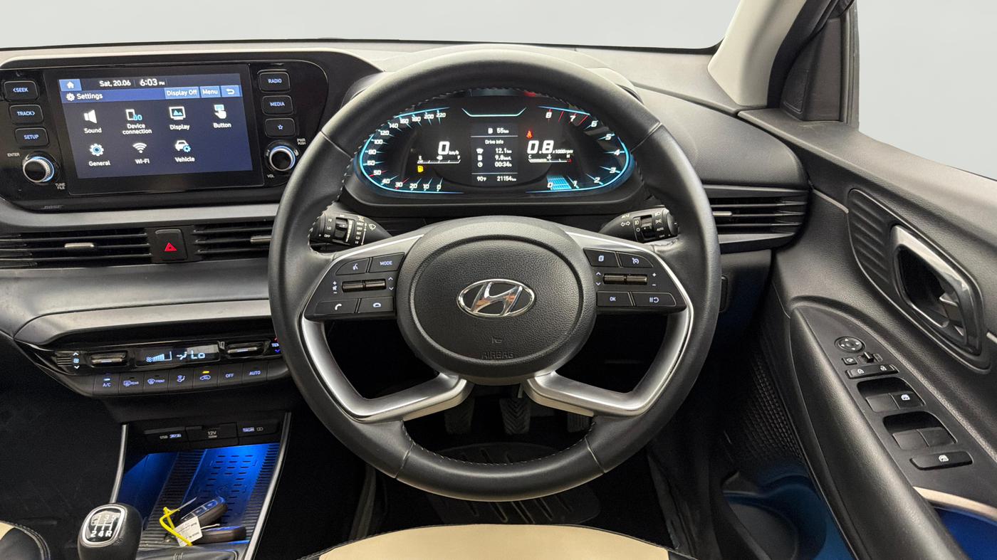 2023 Hyundai NEW I20 ASTA 1.2 MT, Petrol, Manual, 21,141 km, Steering Wheel Close Up
