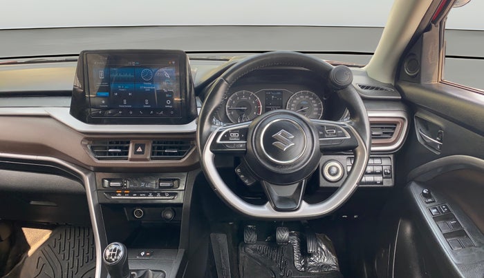 2022 Maruti BREZZA ZXI + SMART HYBRID DUAL TONE, Petrol, Manual, 28,115 km, Steering Wheel Close Up