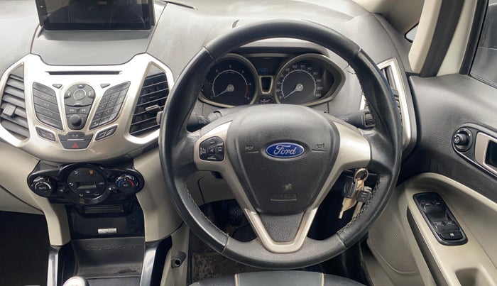 2014 Ford Ecosport TITANIUM 1.5L DIESEL, Diesel, Manual, 1,24,191 km, Steering Wheel Close Up