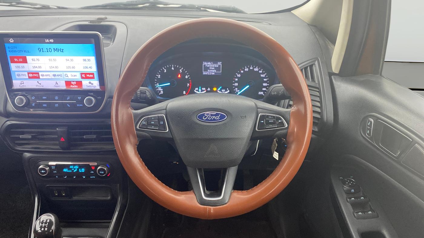 2019 Ford Ecosport TREND 1.5L PETROL, CNG, Manual, 90,281 km, Steering Wheel Close Up