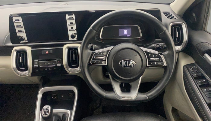 2021 KIA SONET HTX 1.0 IMT, Petrol, Manual, 62,054 km, Steering Wheel Close Up