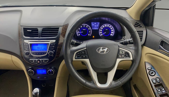 2013 Hyundai Verna FLUIDIC 1.6 VTVT SX OPT AT, Petrol, Automatic, 87,219 km, Steering Wheel Close Up