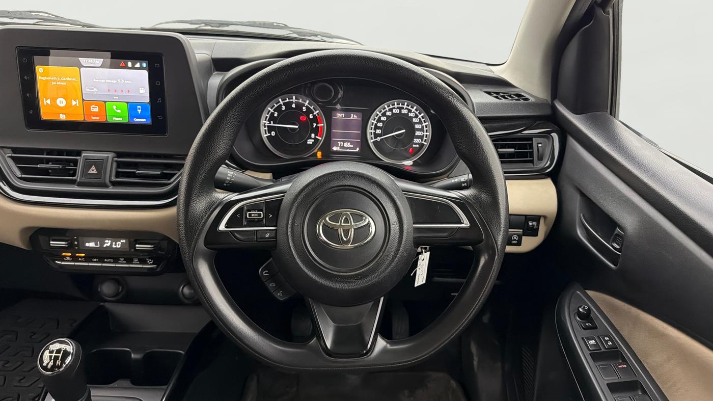 2023 Toyota Glanza S, Petrol, Manual, 77,184 km, Steering Wheel Close Up