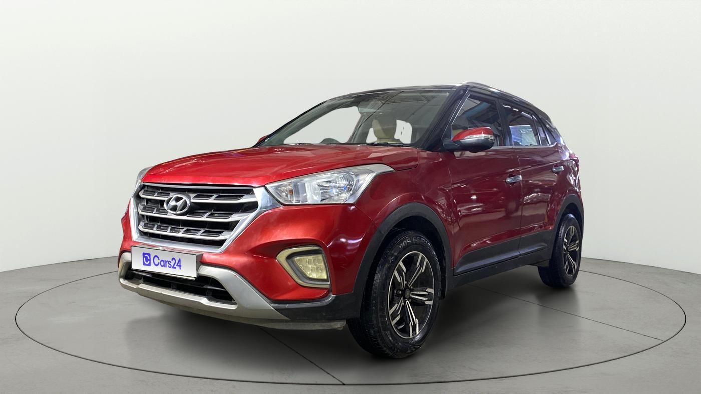 2018 Hyundai Creta E PLUS 1.6 PETROL, Petrol, Manual, 75,544 km, Left Front Diagonal
