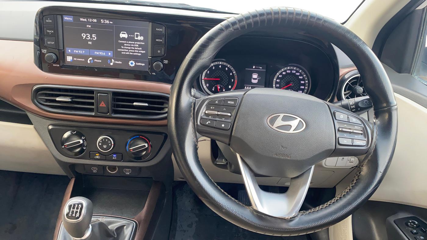 2023 Hyundai AURA SX 1.2, Petrol, Manual, 68,121 km, Steering Wheel Close Up