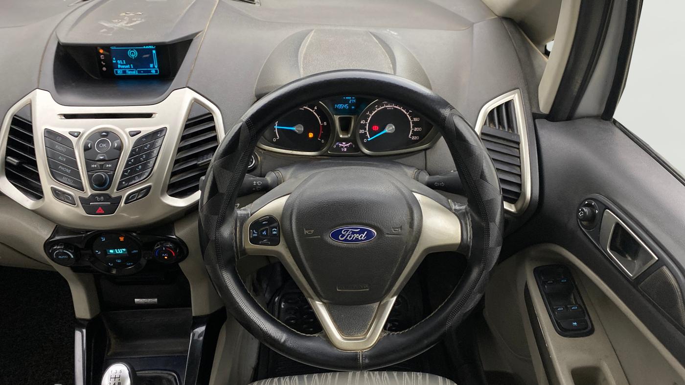 2016 Ford Ecosport TITANIUM 1.5L DIESEL, Diesel, Manual, 1,49,555 km, Steering Wheel Close Up