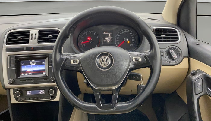 2017 Volkswagen Ameo HIGHLINE1.2L, Petrol, Manual, 1,30,371 km, Steering Wheel Close Up