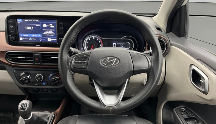 2021 Hyundai AURA SX 1.2, Petrol, Manual, 21,860 km, Steering Wheel Close Up