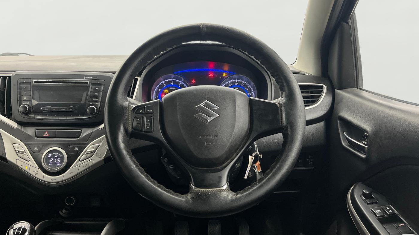 2018 Maruti Baleno DELTA PETROL 1.2, Petrol, Manual, 1,13,446 km, Steering Wheel Close Up