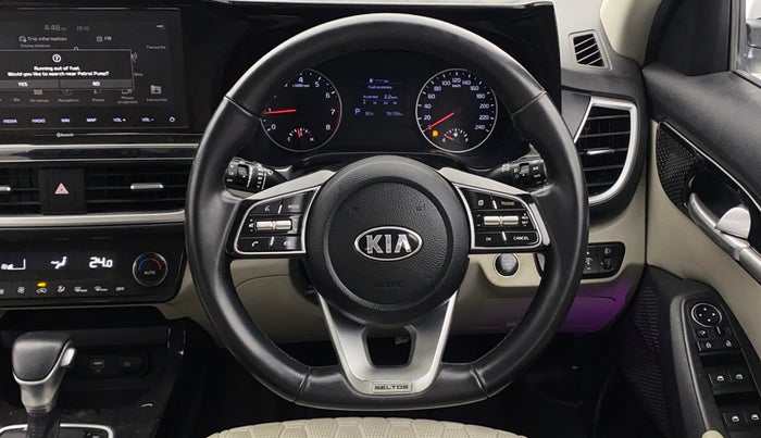 2019 KIA SELTOS HTX IVT 1.5 PETROL, Petrol, Automatic, 76,136 km, Steering Wheel Close Up