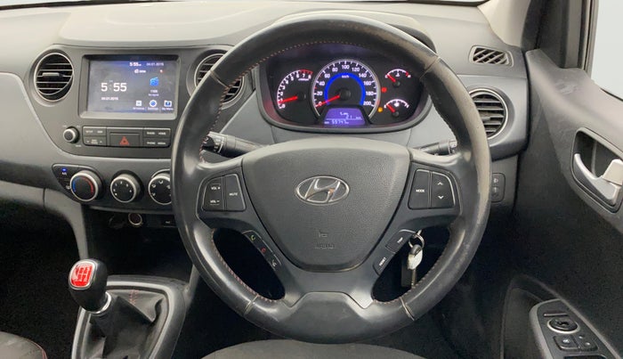 2018 Hyundai Grand i10 SPORTZ 1.2 KAPPA VTVT DUAL TONE, Petrol, Manual, 59,728 km, Steering Wheel Close Up