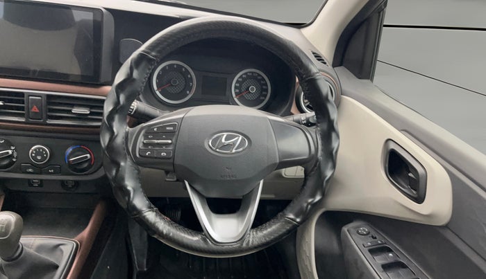 2022 Hyundai AURA S 1.2 CNG, CNG, Manual, 63,952 km, Steering Wheel Close Up