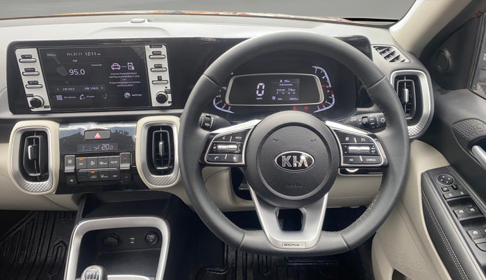 2021 KIA SONET HTX 1.0 IMT, Petrol, Manual, 16,868 km, Steering Wheel Close Up