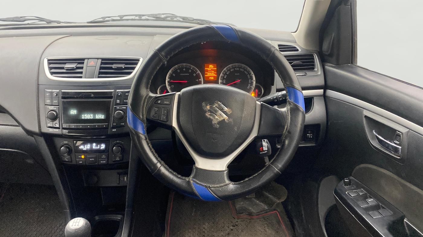 2013 Maruti Swift ZXI, Petrol, Manual, 93,503 km, Steering Wheel Close Up