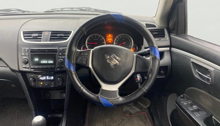 2013 Maruti Swift ZXI, Petrol, Manual, 93,503 km, Steering Wheel Close Up