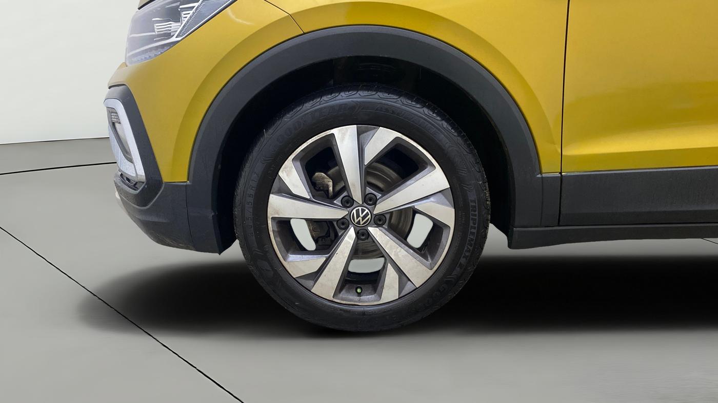 2021 Volkswagen TAIGUN TOPLINE 1.0 TSI MT, Petrol, Manual, 1,10,926 km, Left Front Wheel