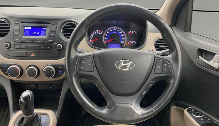 2015 Hyundai Grand i10 ASTA AT 1.2 KAPPA VTVT, Petrol, Automatic, 83,202 km, Steering Wheel Close Up
