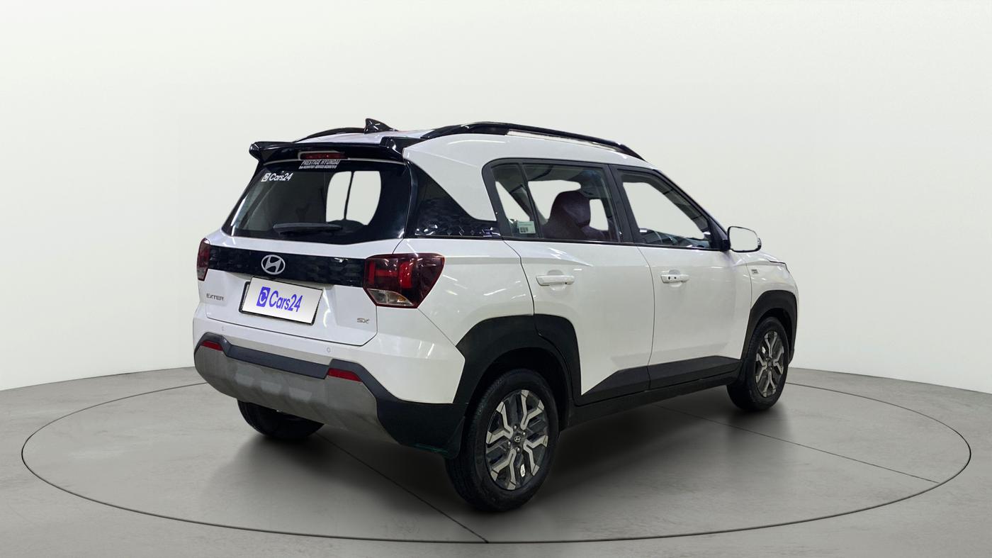 2025 Hyundai EXTER SX(O) CONNECT 1.2 AMT, Petrol, Automatic, 8,069 km, Right Back Diagonal