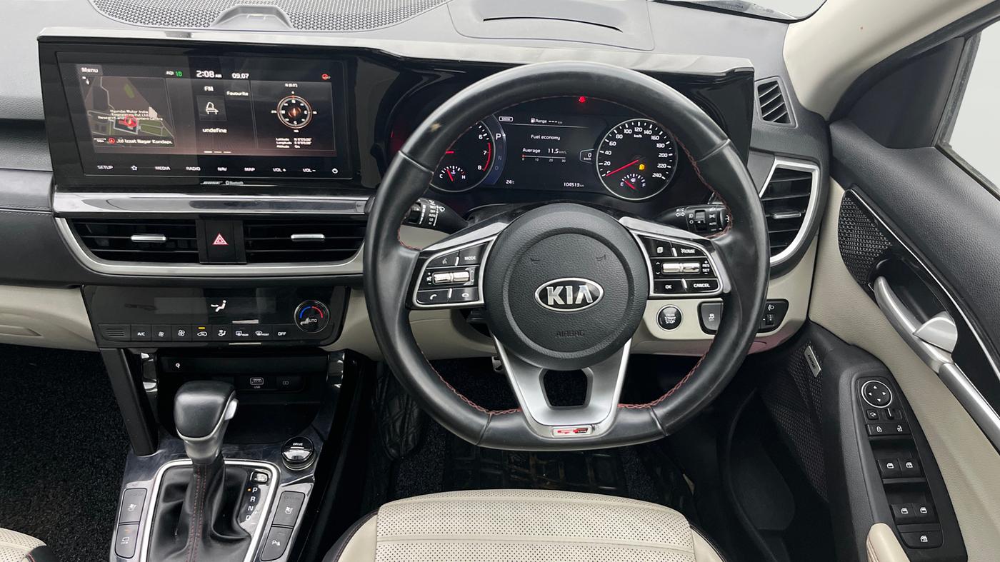 2020 KIA SELTOS GTX PLUS DCT 1.4 PETROL, Petrol, Automatic, 1,04,512 km, Steering Wheel Close Up