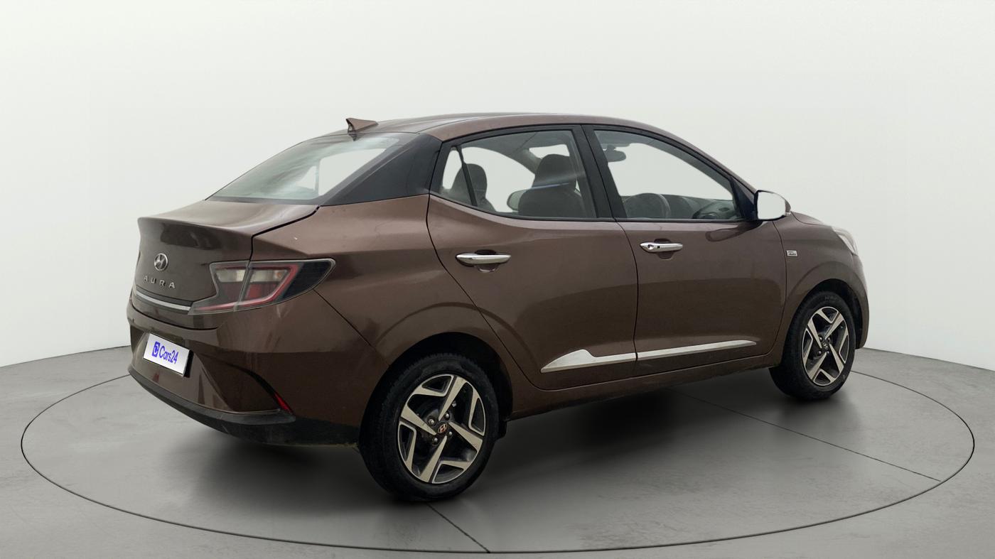2021 Hyundai AURA SX PLUS 1.2 AMT, Petrol, Automatic, 39,910 km, Right Back Diagonal