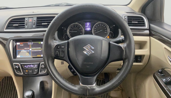 2017 Maruti Ciaz ALPHA  AT 1.4  PETROL, Petrol, Automatic, 74,262 km, Steering Wheel Close Up