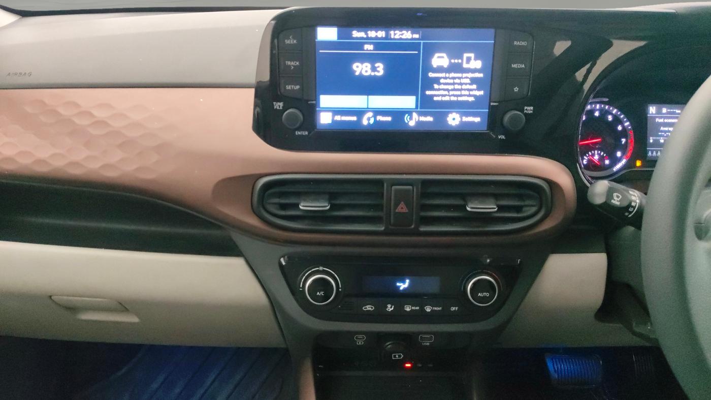 2023 Hyundai AURA SX PLUS 1.2 AMT, Petrol, Automatic, 27,624 km, Air Conditioner