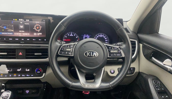 2020 KIA SELTOS HTX 1.5 PETROL, Petrol, Manual, 1,07,498 km, Steering Wheel Close Up