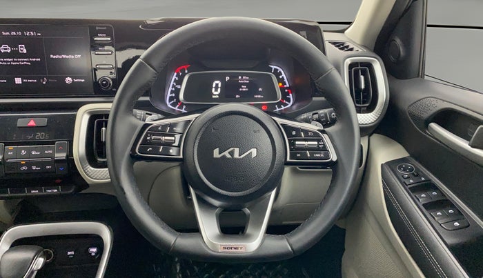 2023 KIA SONET HTX 1.0 DCT, Petrol, Automatic, 14,131 km, Steering Wheel Close Up