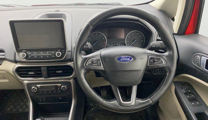 2019 Ford Ecosport TITANIUM + 1.5L PETROL, Petrol, Manual, 1,17,385 km, Steering Wheel Close Up
