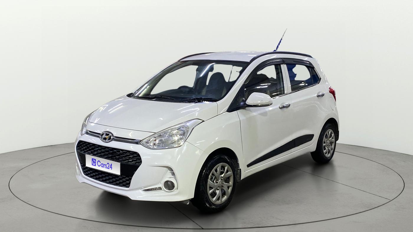 2017 Hyundai Grand i10 SPORTZ (O) 1.2 KAPPA VTVT, Petrol, Manual, 49,879 km, Left Front Diagonal