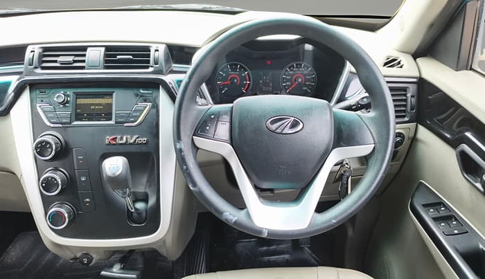 2016 Mahindra Kuv100 K6 PLUS 6 STR, Petrol, Manual, 30,379 km, Steering Wheel Close Up