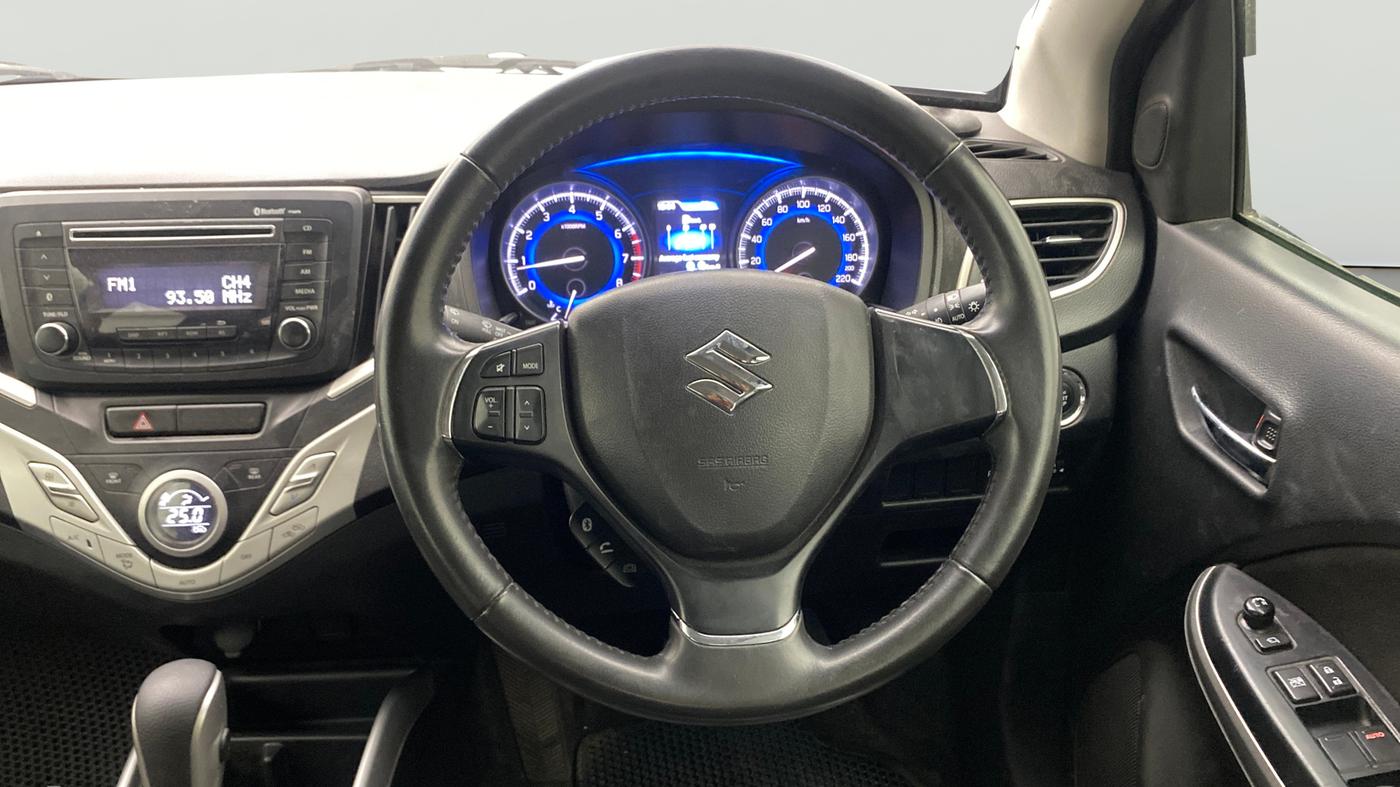 2017 Maruti Baleno ZETA CVT PETROL 1.2, Petrol, Automatic, 58,478 km, Steering Wheel Close Up