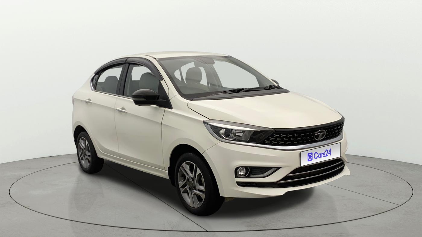 2023 Tata TIGOR XZ PLUS LEATHERETTE, Petrol, Manual, 28,096 km, Right Front Diagonal