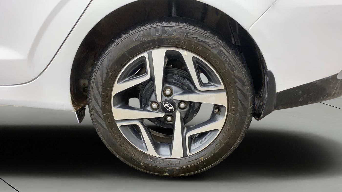 2021 Hyundai AURA SX 1.2, Petrol, Manual, 1,16,017 km, Left Rear Wheel