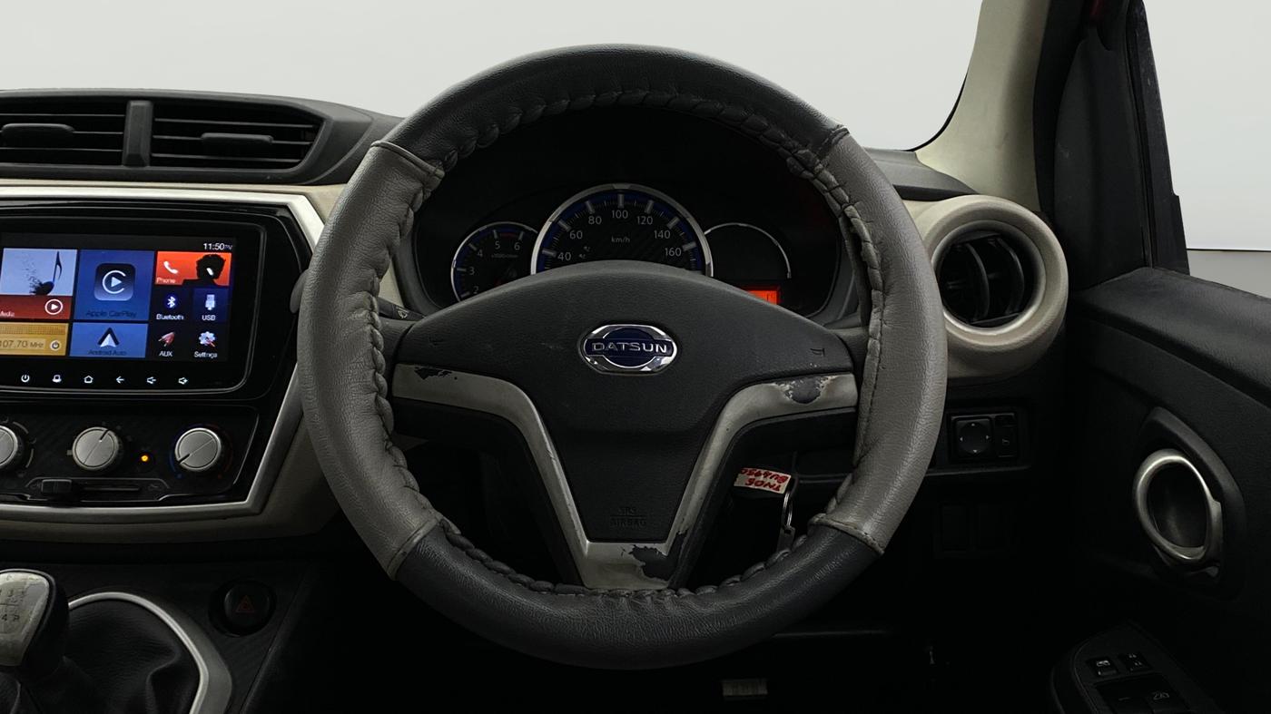 2018 Datsun Go Plus T, Petrol, Manual, 54,787 km, Steering Wheel Close Up