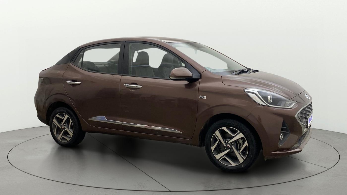 2021 Hyundai AURA SX PLUS 1.2 AMT, Petrol, Automatic, 39,910 km, Right Front Diagonal