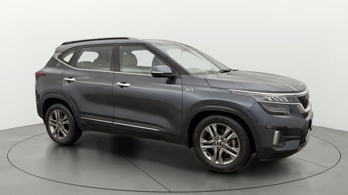 2020 KIA SELTOS HTX IVT 1.5 PETROL, Petrol, Automatic, 1,23,091 km, Right Front Diagonal