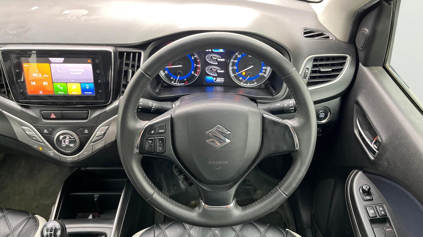 2019 Maruti Baleno ALPHA PETROL 1.2, Petrol, Manual, 66,990 km, Steering Wheel Close Up